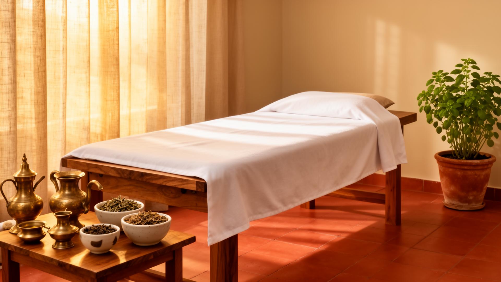 Ayurvedic treatment room
